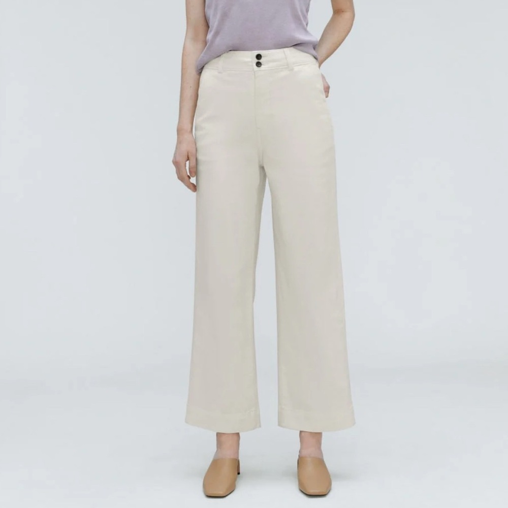 Women's Everlane Cream Wide-Leg organic